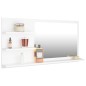vidaXL Espejo de baño madera contrachapada blanco 90x10,5x45 cm vidaXL Espejo de baño madera contrachapada blanco 90x10,5x45 cm