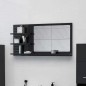 vidaXL Espejo de baño madera contrachapada negro brillo 90x10,5x45 cm vidaXL Espejo de baño madera contrachapada negro brillo 90x10,5x45 cm