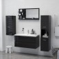 vidaXL Espejo de baño madera contrachapada negro brillo 90x10,5x45 cm vidaXL Espejo de baño madera contrachapada negro brillo 90x10,5x45 cm