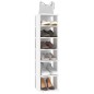 vidaXL Mueble zapatero madera contrachapada blanco 27,5x27x102 cm vidaXL Mueble zapatero madera contrachapada blanco 27,5x27x102 cm