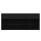 vidaXL Banco zapatero madera de ingeniería negro 105x30x45 cm