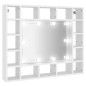 vidaXL Mueble con espejo y LED blanco 91x15x76,5 cm vidaXL Mueble con espejo y LED blanco 91x15x76,5 cm