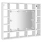 vidaXL Mueble con espejo y LED blanco 91x15x76,5 cm vidaXL Mueble con espejo y LED blanco 91x15x76,5 cm
