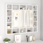 vidaXL Mueble con espejo y LED blanco 91x15x76,5 cm vidaXL Mueble con espejo y LED blanco 91x15x76,5 cm