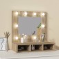vidaXL Mueble con espejo y LED color roble Sonoma 60x31,5x62 cm vidaXL Mueble con espejo y LED color roble Sonoma 60x31,5x62 cm