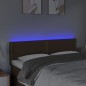 vidaXL Cabecero con LED de tela marrón oscuro 144x5x78/88 cm vidaXL Cabecero con LED de tela marrón oscuro 144x5x78/88 cm