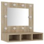vidaXL Mueble con espejo y LED color roble Sonoma 60x31,5x62 cm vidaXL Mueble con espejo y LED color roble Sonoma 60x31,5x62 cm