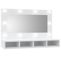 vidaXL Mueble con espejo y LED blanco 90x31,5x62 cm vidaXL Mueble con espejo y LED blanco 90x31,5x62 cm