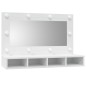 vidaXL Mueble con espejo y LED blanco 90x31,5x62 cm vidaXL Mueble con espejo y LED blanco 90x31,5x62 cm