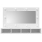 vidaXL Mueble con espejo y LED blanco 90x31,5x62 cm vidaXL Mueble con espejo y LED blanco 90x31,5x62 cm