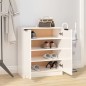 vidaXL Mueble zapatero madera contrachapada blanco brillo 59x35x70 cm vidaXL Mueble zapatero madera contrachapada blanco brillo 59x35x70 cm