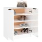 vidaXL Mueble zapatero madera contrachapada blanco brillo 59x35x70 cm vidaXL Mueble zapatero madera contrachapada blanco brillo 59x35x70 cm