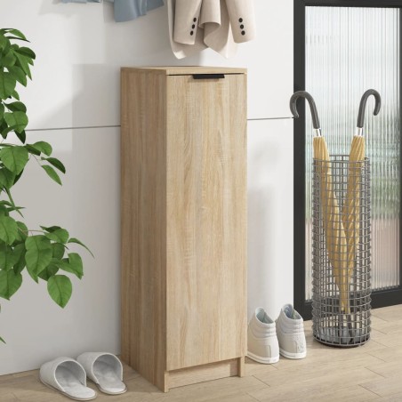 vidaXL Mueble zapatero madera contrachapada roble Sonoma 30x35x100 cm