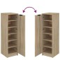 vidaXL Mueble zapatero madera contrachapada roble Sonoma 30x35x100 cm vidaXL Mueble zapatero madera contrachapada roble Sonoma 30x35x100 cm