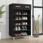 vidaXL Mueble zapatero de madera contrachapada negro 60x35x105 cm vidaXL Mueble zapatero de madera contrachapada negro 60x35x105 cm