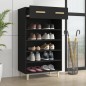 vidaXL Mueble zapatero de madera contrachapada negro 60x35x105 cm vidaXL Mueble zapatero de madera contrachapada negro 60x35x105 cm
