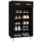 vidaXL Mueble zapatero de madera contrachapada negro 60x35x105 cm vidaXL Mueble zapatero de madera contrachapada negro 60x35x105 cm