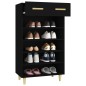 vidaXL Mueble zapatero de madera contrachapada negro 60x35x105 cm vidaXL Mueble zapatero de madera contrachapada negro 60x35x105 cm