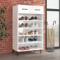 vidaXL Mueble zapatero madera contrachapada blanco brillo 60x35x105 cm vidaXL Mueble zapatero madera contrachapada blanco brillo 60x35x105 cm