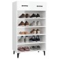 vidaXL Mueble zapatero madera contrachapada blanco brillo 60x35x105 cm vidaXL Mueble zapatero madera contrachapada blanco brillo 60x35x105 cm