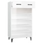 vidaXL Mueble zapatero madera contrachapada blanco brillo 60x35x105 cm vidaXL Mueble zapatero madera contrachapada blanco brillo 60x35x105 cm