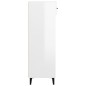 vidaXL Mueble zapatero madera contrachapada blanco brillo 60x35x105 cm vidaXL Mueble zapatero madera contrachapada blanco brillo 60x35x105 cm