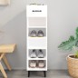 vidaXL Zapatero madera de ingeniería blanco 30x35x105 cm vidaXL Zapatero madera de ingeniería blanco 30x35x105 cm