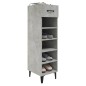 vidaXL Mueble zapatero madera contrachapada gris hormigón 30x35x105 cm vidaXL Mueble zapatero madera contrachapada gris hormigón 30x35x105 cm