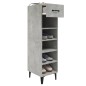 vidaXL Mueble zapatero madera contrachapada gris hormigón 30x35x105 cm vidaXL Mueble zapatero madera contrachapada gris hormigón 30x35x105 cm