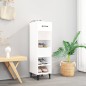 vidaXL Mueble zapatero madera contrachapada blanco brillo 30x35x105 cm