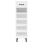 vidaXL Mueble zapatero madera contrachapada blanco brillo 30x35x105 cm