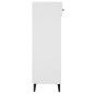 vidaXL Mueble zapatero madera contrachapada blanco brillo 30x35x105 cm