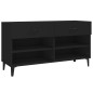 vidaXL Mueble zapatero de madera contrachapada negro 102x35x55 cm vidaXL Mueble zapatero de madera contrachapada negro 102x35x55 cm
