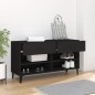vidaXL Mueble zapatero de madera contrachapada negro 102x35x55 cm vidaXL Mueble zapatero de madera contrachapada negro 102x35x55 cm