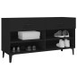 vidaXL Mueble zapatero de madera contrachapada negro 102x35x55 cm vidaXL Mueble zapatero de madera contrachapada negro 102x35x55 cm