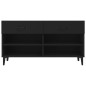 vidaXL Mueble zapatero de madera contrachapada negro 102x35x55 cm vidaXL Mueble zapatero de madera contrachapada negro 102x35x55 cm