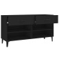 vidaXL Mueble zapatero de madera contrachapada negro 102x35x55 cm vidaXL Mueble zapatero de madera contrachapada negro 102x35x55 cm