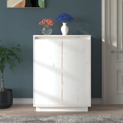 vidaXL Armario zapatero de madera maciza de pino 60x35x80 cm
