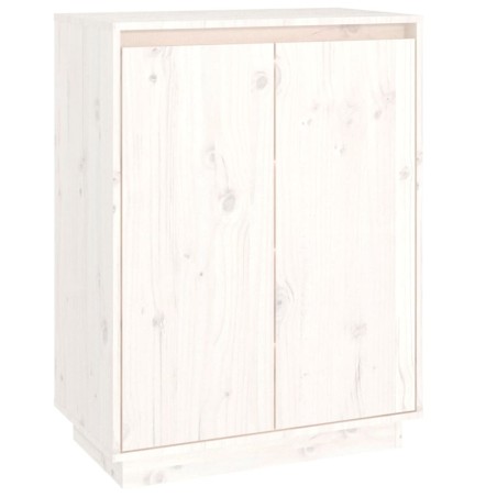 vidaXL Armario zapatero de madera maciza de pino 60x35x80 cm