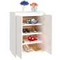 vidaXL Armario zapatero de madera maciza de pino 60x35x80 cm vidaXL Armario zapatero de madera maciza de pino 60x35x80 cm