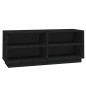 vidaXL Armario zapatero de madera maciza de pino negro 110x34x45 cm vidaXL Armario zapatero de madera maciza de pino negro 110x34x45 cm