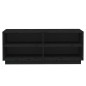 vidaXL Armario zapatero de madera maciza de pino negro 110x34x45 cm vidaXL Armario zapatero de madera maciza de pino negro 110x34x45 cm