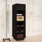vidaXL Mueble zapatero de madera maciza de pino negro 30x34x105 cm vidaXL Mueble zapatero de madera maciza de pino negro 30x34x105 cm