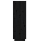 vidaXL Mueble zapatero de madera maciza de pino negro 30x34x105 cm vidaXL Mueble zapatero de madera maciza de pino negro 30x34x105 cm