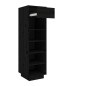 vidaXL Mueble zapatero de madera maciza de pino negro 30x34x105 cm vidaXL Mueble zapatero de madera maciza de pino negro 30x34x105 cm