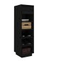 vidaXL Mueble zapatero de madera maciza de pino negro 30x34x105 cm vidaXL Mueble zapatero de madera maciza de pino negro 30x34x105 cm