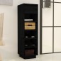 vidaXL Mueble zapatero de madera maciza de pino negro 30x34x105 cm vidaXL Mueble zapatero de madera maciza de pino negro 30x34x105 cm