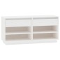 vidaXL Mueble zapatero de madera maciza de pino blanco 110x34x52 cm vidaXL Mueble zapatero de madera maciza de pino blanco 110x34x52 cm