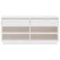 vidaXL Mueble zapatero de madera maciza de pino blanco 110x34x52 cm vidaXL Mueble zapatero de madera maciza de pino blanco 110x34x52 cm