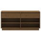 vidaXL Mueble zapatero de madera maciza pino marrón miel 110x34x52 cm vidaXL Mueble zapatero de madera maciza pino marrón miel 110x34x52 cm
